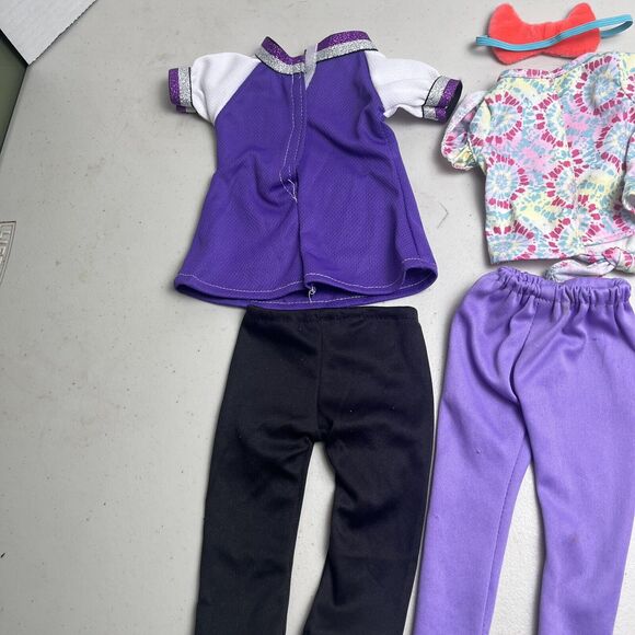 Doll Clothing Outfits for 18" Lot Pants, Shirts, Shorts, Cat Sleep Mask 7 Pieces - Picture 5 of 11